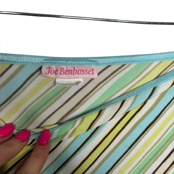 Y2K 90s Fairycore Preppy Asymmetrical Stripped Mini Skit Size Medium - Picture 4 of 9